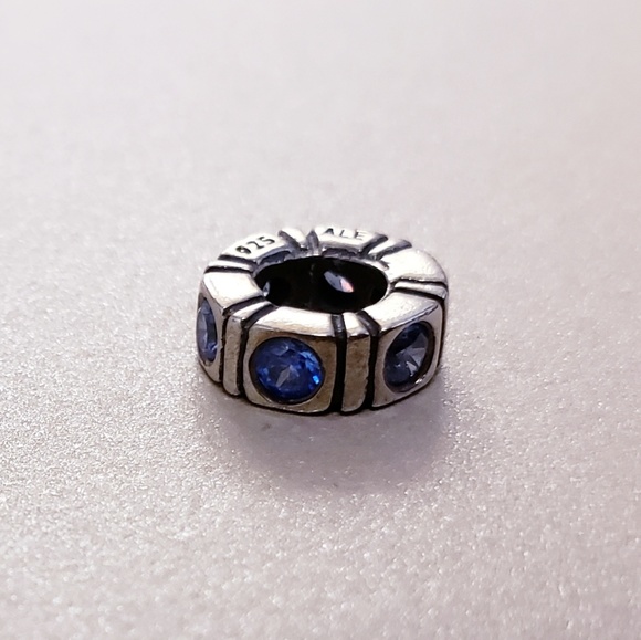 Pandora Jewelry - Authentic Pandora Retired Trinity Spacer w/ BlueCZ